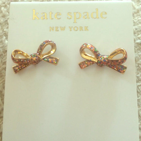 Kate Spade Glitter Bow Earrings