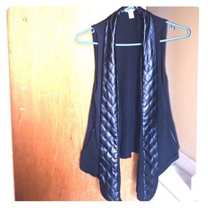 Nordstrom Leather Quit/Trim Vest!