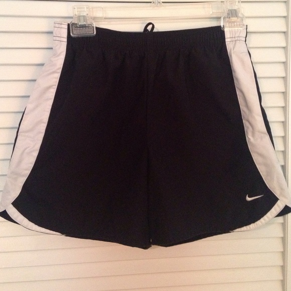 Black and white Nike shorts. No undies sewed in.