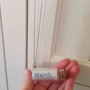 March birthstone necklace