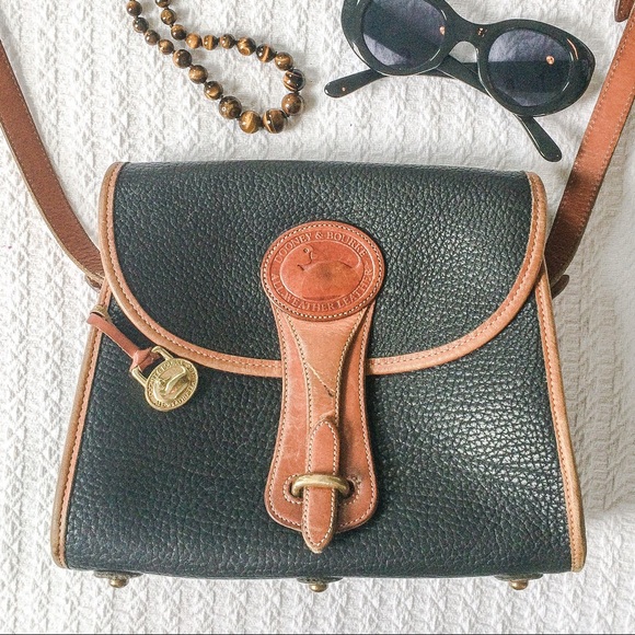 Vintage Dooney & Bourke Blue Leather Crossbody