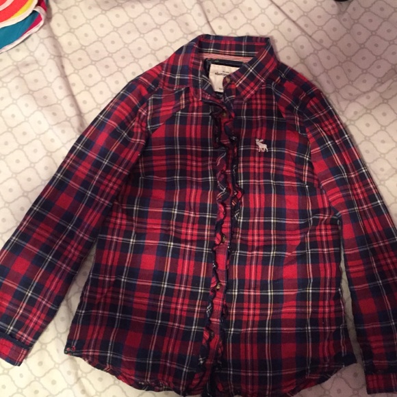 3/4 sleeve Abercrombie Kids plaid shirt
