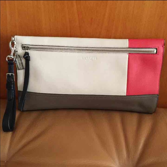 Color block coach purse