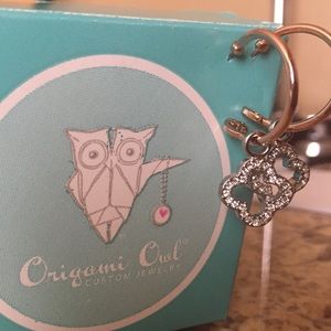Rose Gold and Silver Origami Owl Earrings