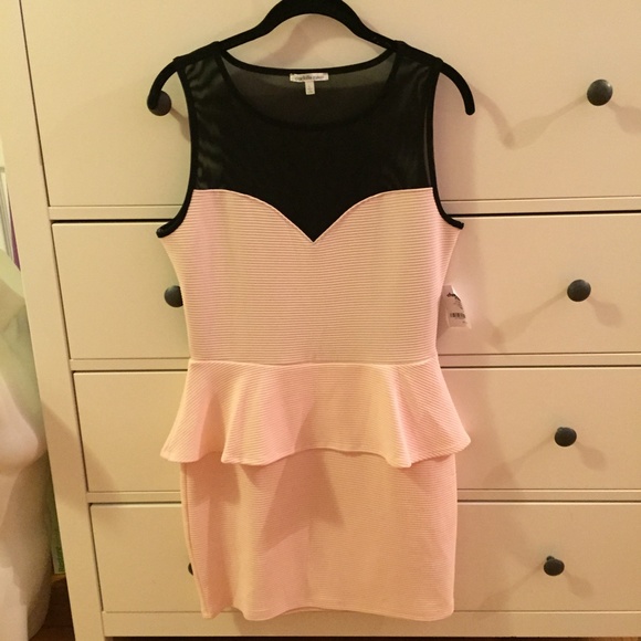 Charlotte Russe Pink Peplum Dress