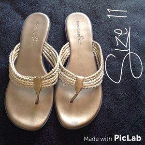 Gold Sandals Size 11
