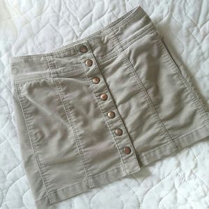 Brass Snap Corduroy Mini