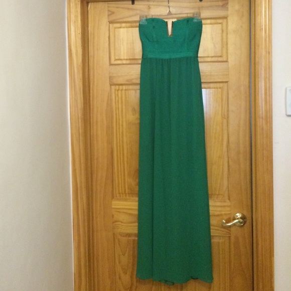 Long kelly green dress