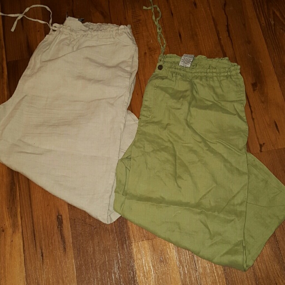 *Bundle* 100% linen crop pants