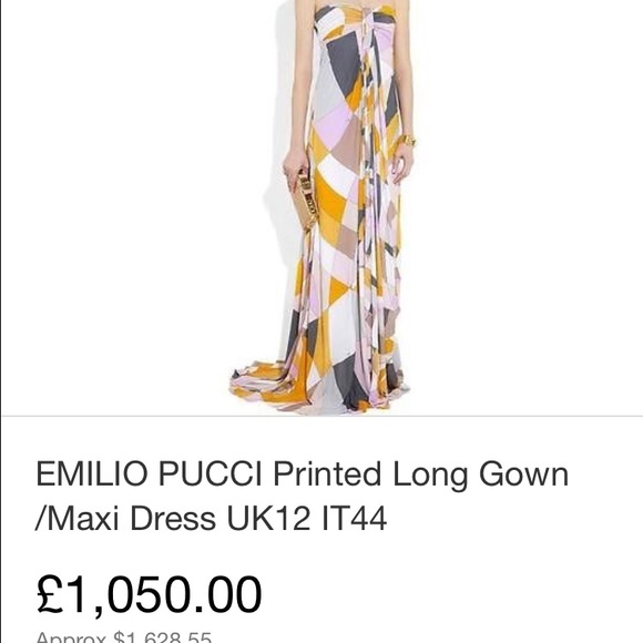 Emilio Pucci 100 Silk Geometric Dress