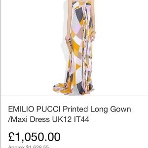 Emilio Pucci 100 Silk Geometric Dress