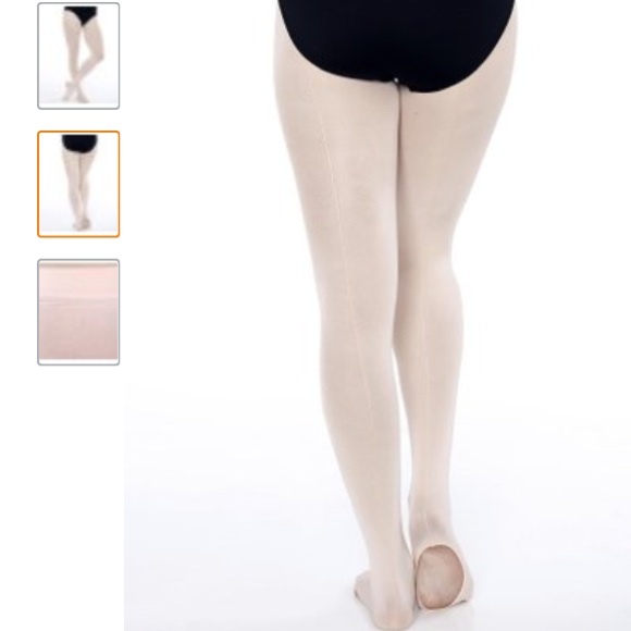 New Danskin Women's Convertible Backseam Tights B - Picture 3 of 5