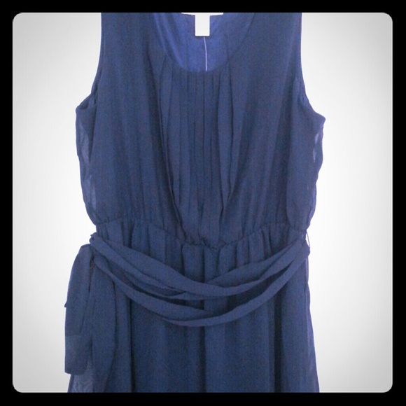 Navy Maxi Dress with belt