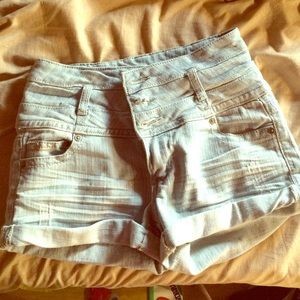 Light Wash High Waisted Shorts