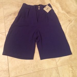High Waist Navy Blue long shorts