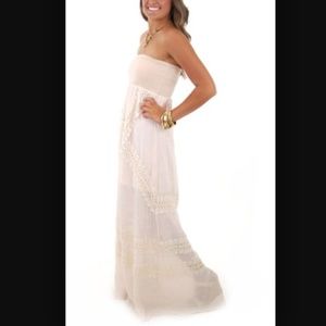 Judith March light pink/nude maxi dress size M