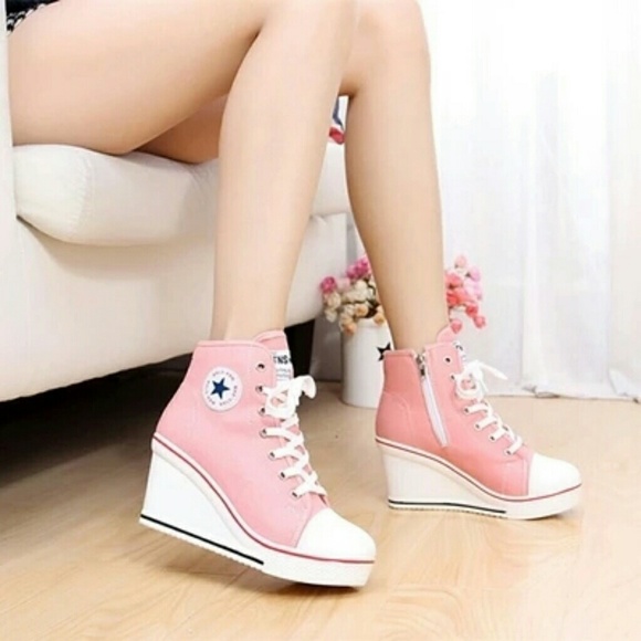 high heeled converse