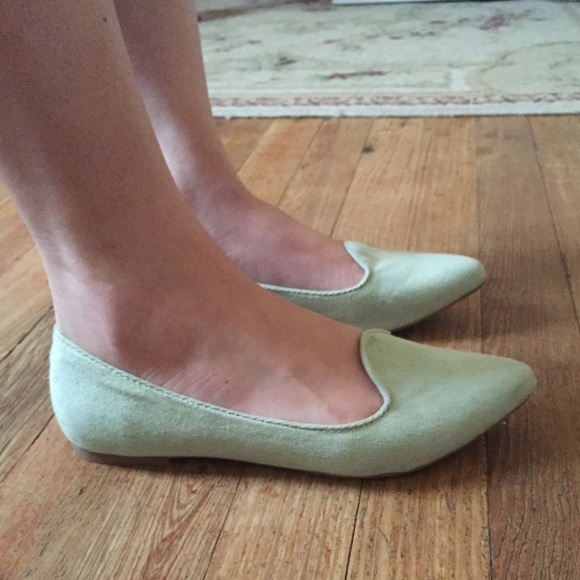 Mint green loafers