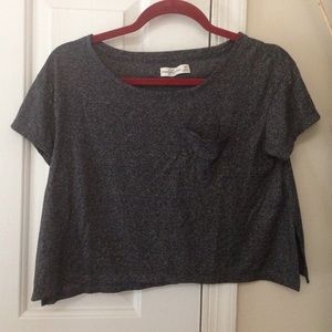 Grey Abercrombie & Fitch crop top