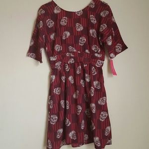 Red sugar skull dress