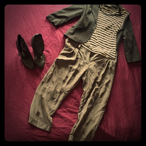 Express Pants - Silk slouchy crop pants