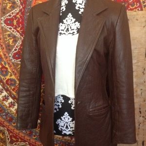Leather blazer soft, good quality and comfortable.