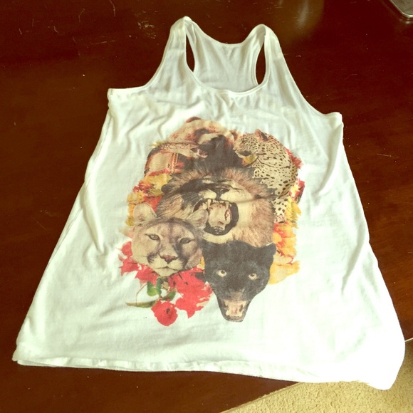 Animal Collage racerback tank top