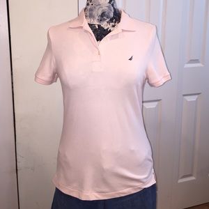 Light pink Nautica  pique polo shirt