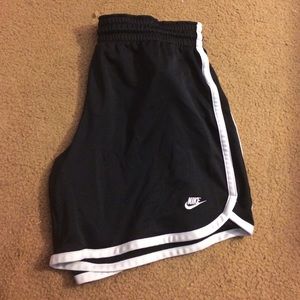 Black and white nike shorts
