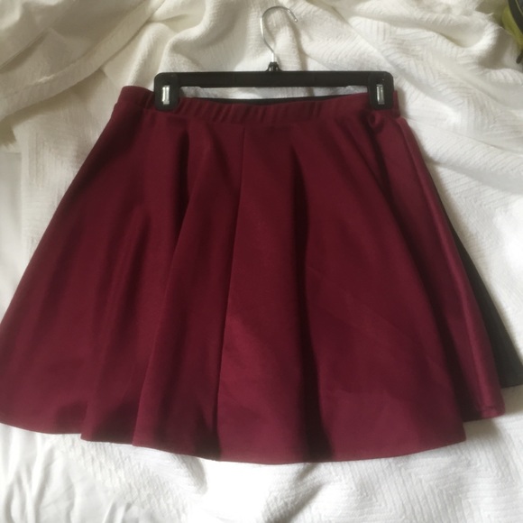 maroon skirt