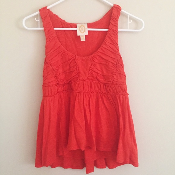 Anthropologie ruched tank