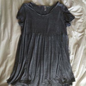 SOLD Grey Rayon Babydoll Dress
