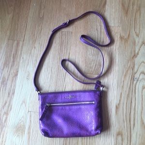NWOT purple Cole Haan small cross body bag zip top