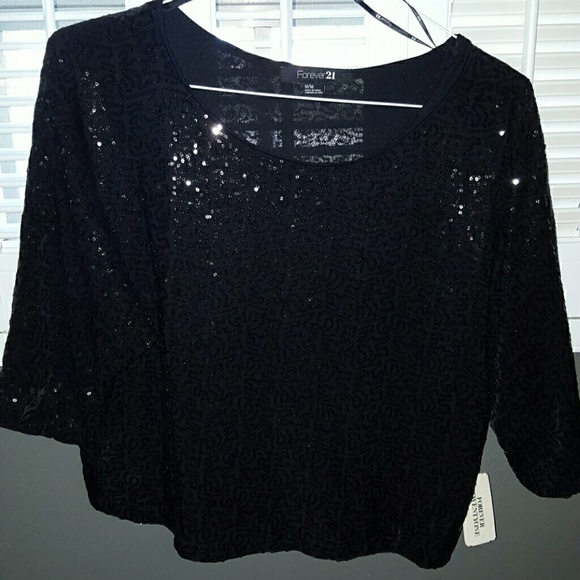 Black sequin top Never worn