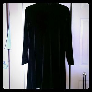 Winter time brown velvet swing dress