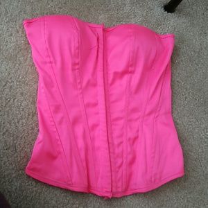 Hot pink corset top