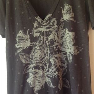 Truly Madly Deeply V neck Graphic T-shirt