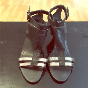 Nine West heel with metallic straps