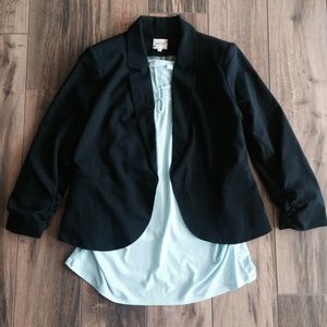 Light Blue Blouse with Silver Accent Buttons