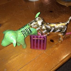 Victoria's Secret Pink dogs with compact mirror