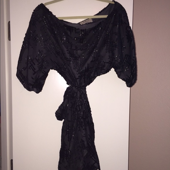Black off the shoulder dress