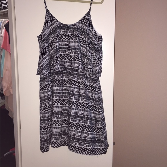 Black and white Aztec dress