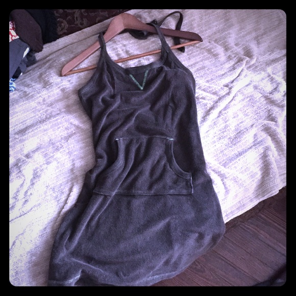 Brown terry cloth dress