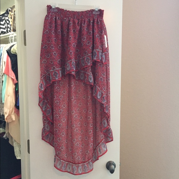 Bohemian high-low skirt