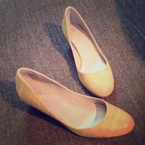 COLE HAAN tan wedges size 7
