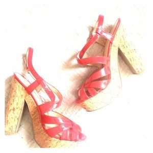 Nine West red scrappy sandal