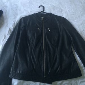 Black, Halogen leather jacket