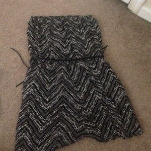 Black & white Strapless romper