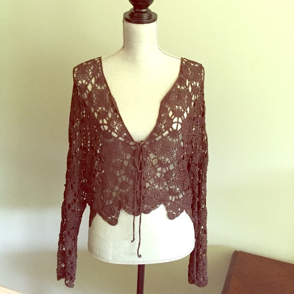Simon Chang Crochet Sweater Size XL