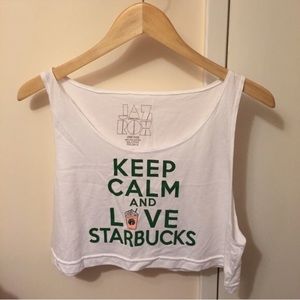 Starbucks top & lookbookstore floral sweater